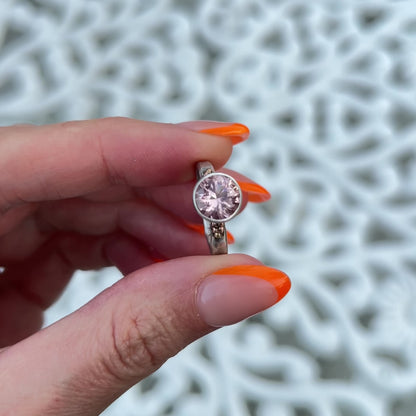 Lab Grown Pink Morganite Solitaire