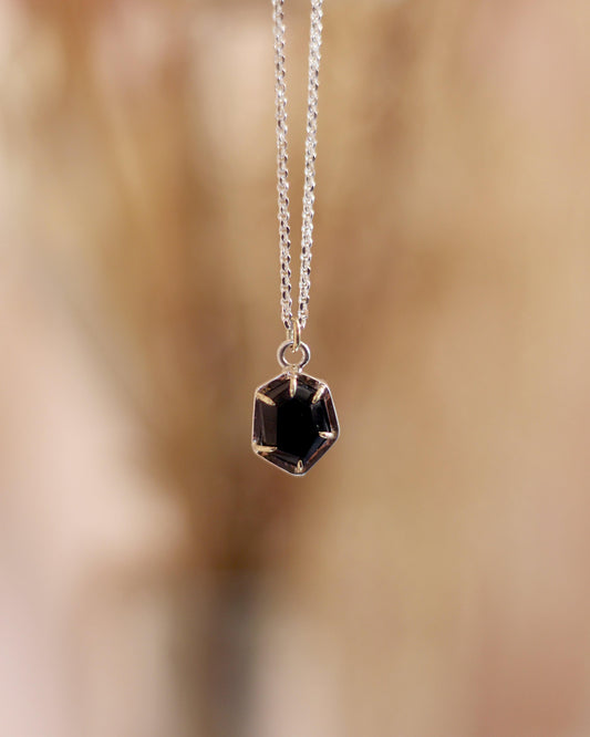 Black Tourmaline Claw Necklace