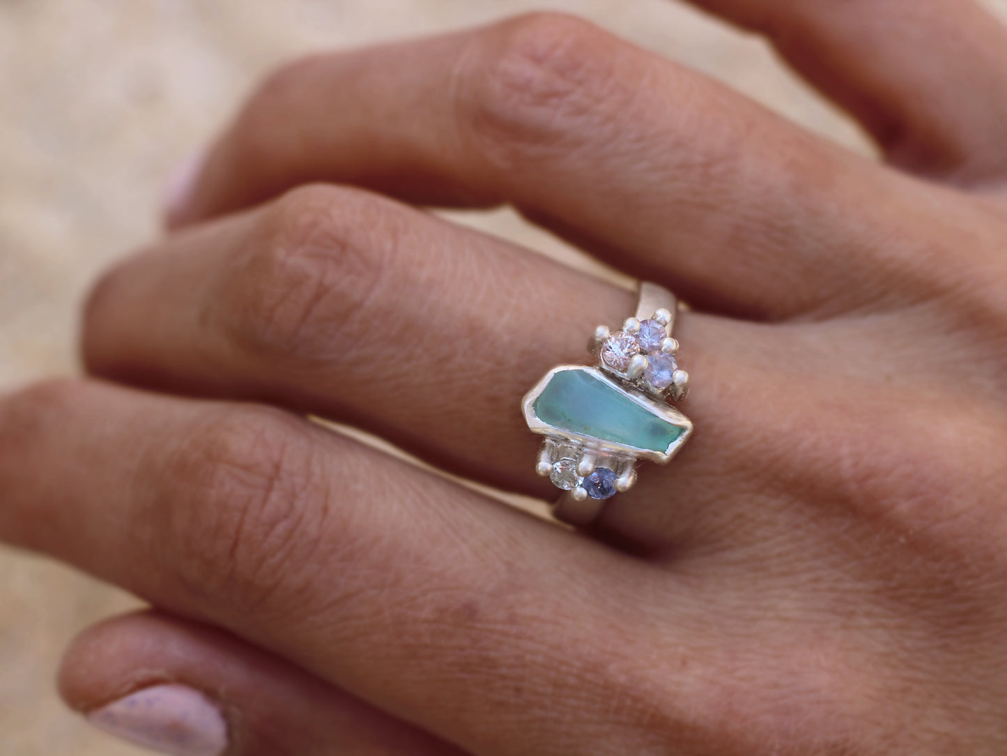 Mermaid's Treasure - Peruvian opal ring